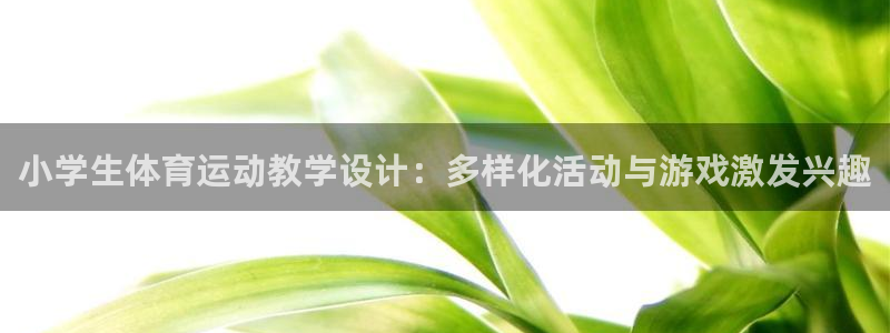 球王会体育：小学生体育运动教学设计：多样化活动与游戏激发兴趣
